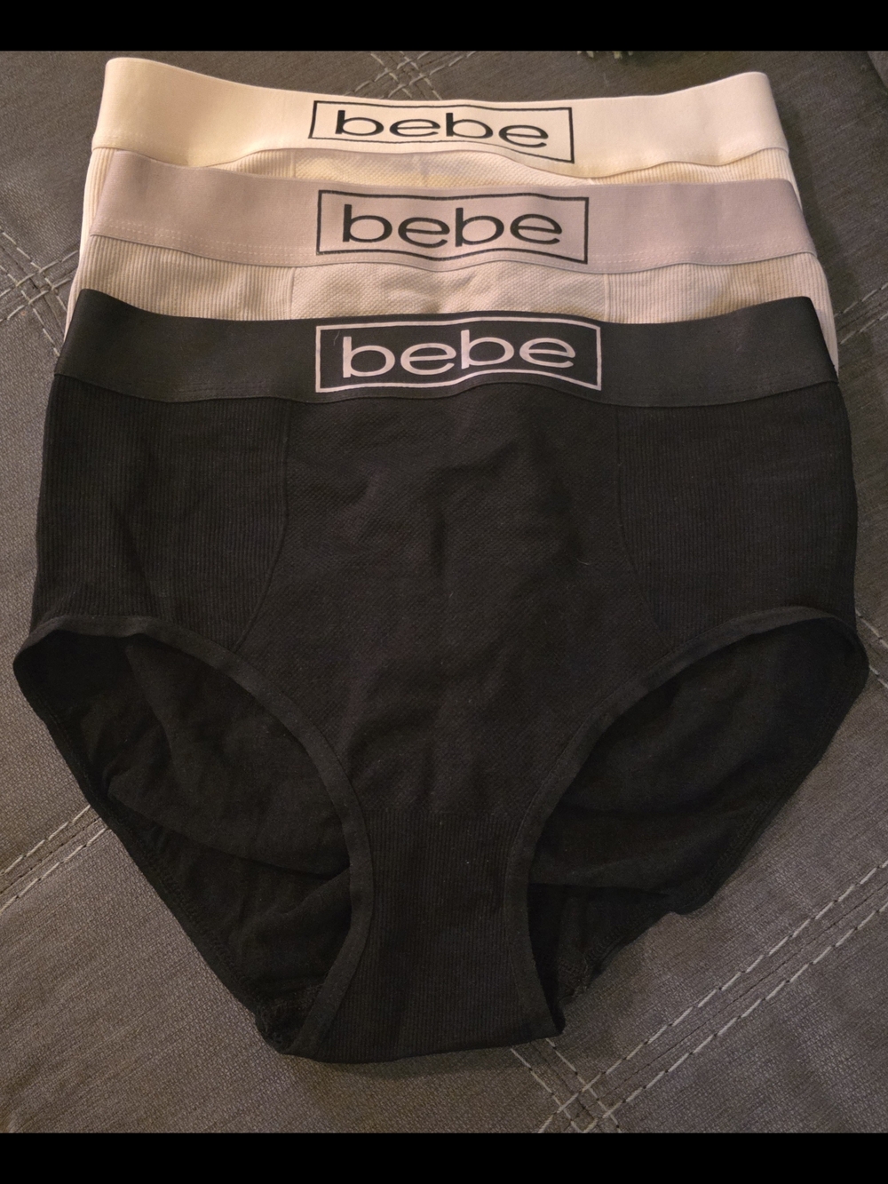 Bebe Women’s 3 Pack Briefs Firm Control~Shaping & Seamless High Waist New
